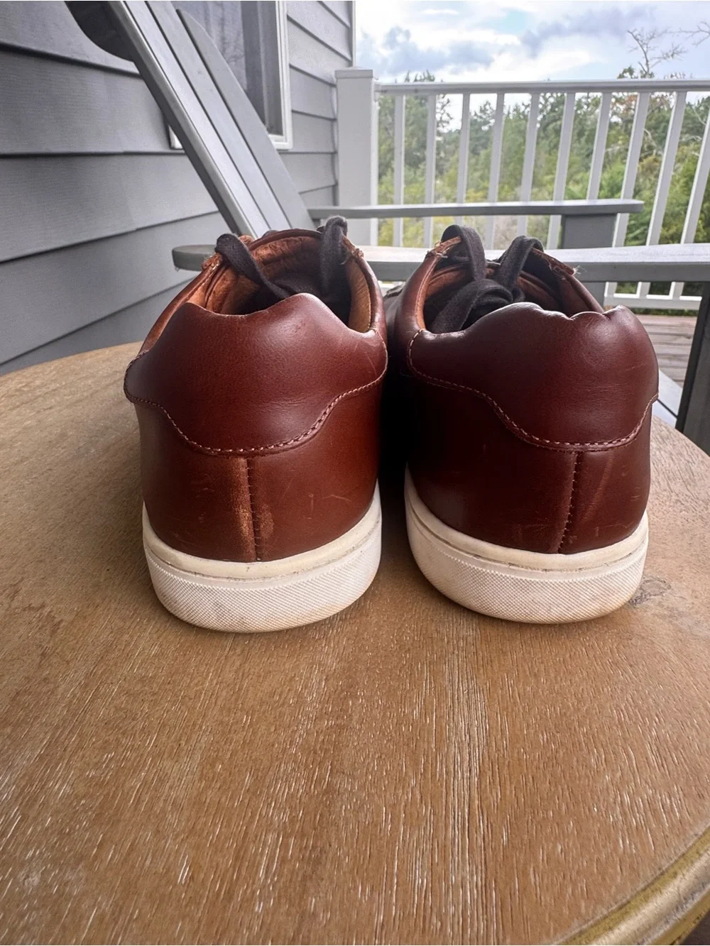 Vionic Baldwin Mott Men’s 9 Brown Leather Comfort Sneakers VSM036